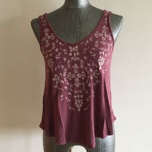 Love On A Hanger Maroon Tank Top